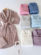 MYSOFT PETEK TEKLİ BORNOZ SETİ