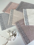 50X90 SARRA 6'LI SARE DİKİŞLİ HAVLU - V1