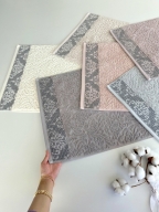 50X90 SARRA 6'LI SARE DİKİŞLİ HAVLU - V2