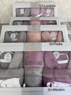 SARRA BAMBU AİLE BORNOZ SETİ