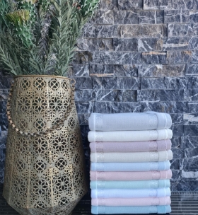 12'Lİ PAKET 30X50 SARRA ETAMİN DİKİŞLİ HAVLU