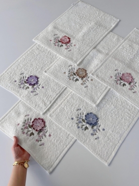 30x50 MYSOFT 6'LI 3D NAKIŞLI HAVLU - MENEKŞE
